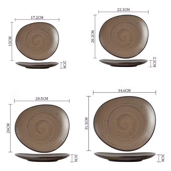 Louça de jantar de atacado de fábrica da China Prato de porcelana de alta qualidade 10,5/8,5 polegadas para uso doméstico e hotel