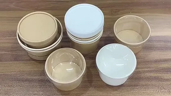 Embalagem de papel descartável biodegradável por atacado lancheira