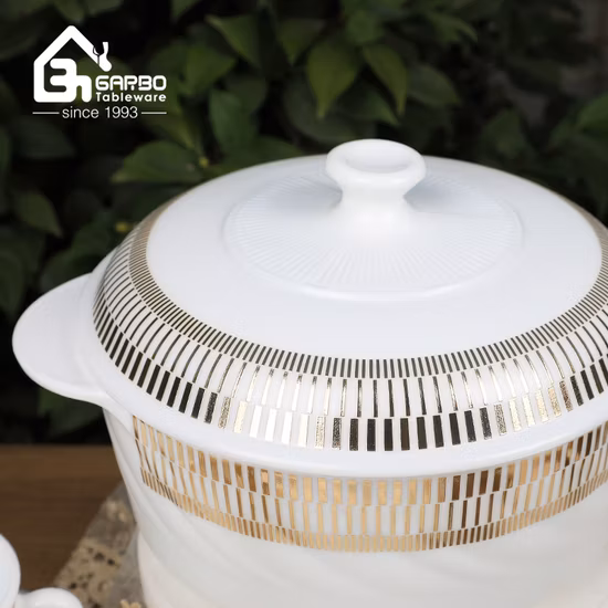 Louça de vidro opalino com decalque 72 peças